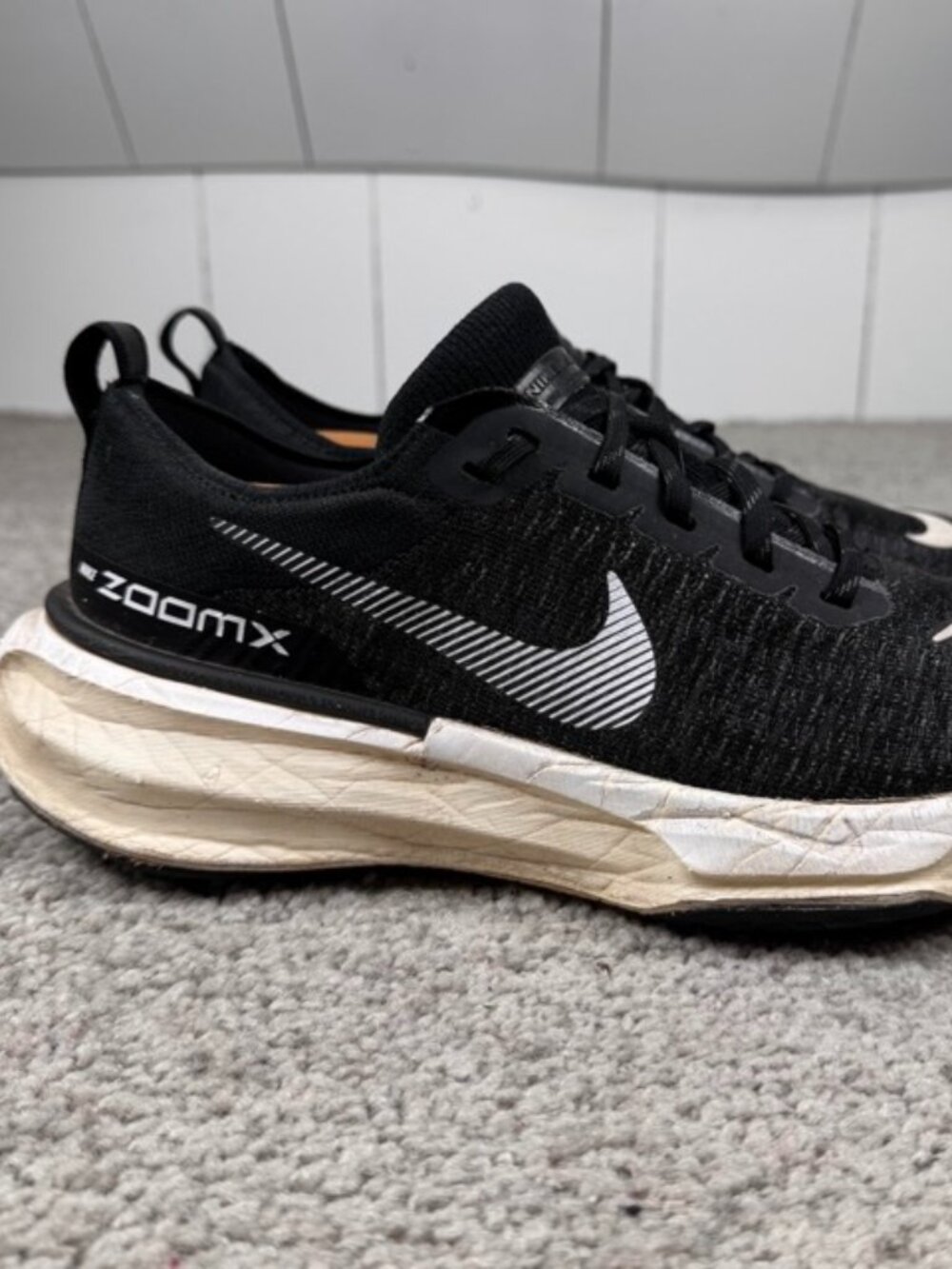 Nike ZoomX Invincible Run 3 Black White Running Shoes Men's 8.5 US DR2615-001